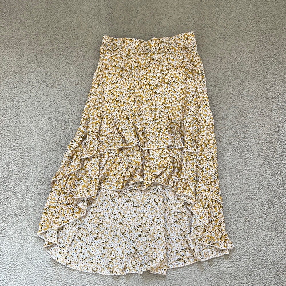 Floral High Low Skirt - Size S